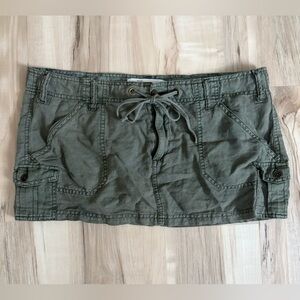 Aeropostale Olive Green Cargo Mini Skirt